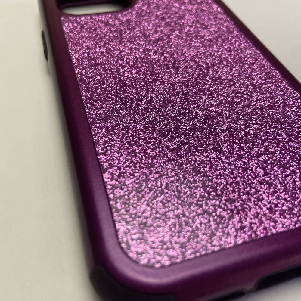Purple Apple iPhone 11 Pro protective glitter